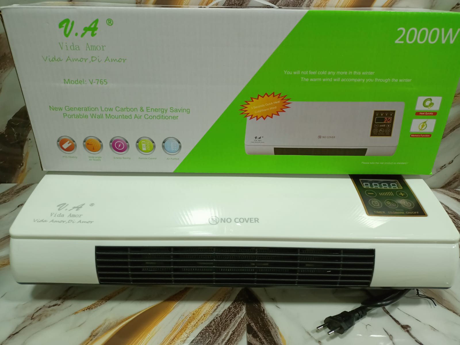 CALEFACTOR CON VENTILADOR DE PARED