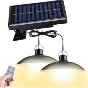 LAMPARA CON PANEL SOLAR DOBLE