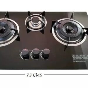 COCINA DE EMPOTRAR DE VIDRIO TEMPLADO 3 HORNILLAS