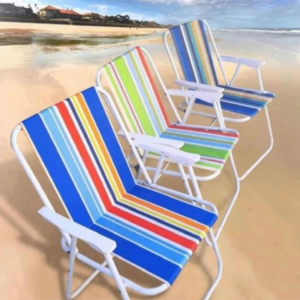 SILLA DE CAMPING PISCINA, PLAYA, PLEGABLE DE RALLAS