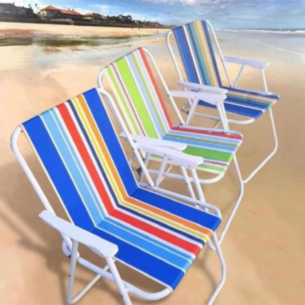 SILLA DE CAMPING PISCINA, PLAYA, PLEGABLE DE RALLAS