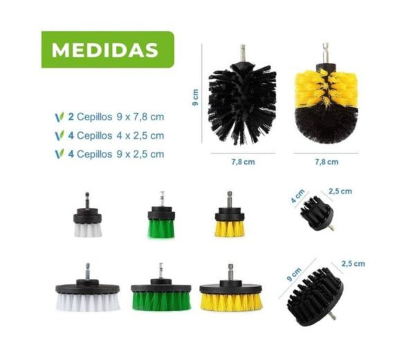 KIT DE CEPILLOS PARA TALADRO 10 PIEZAS - Imagen 4