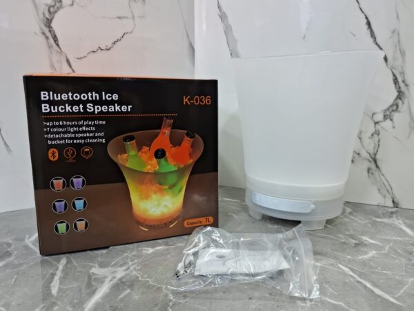 HIELERA CUBETA PARLANTE BLUETOOTH LED LUCES - Imagen 3