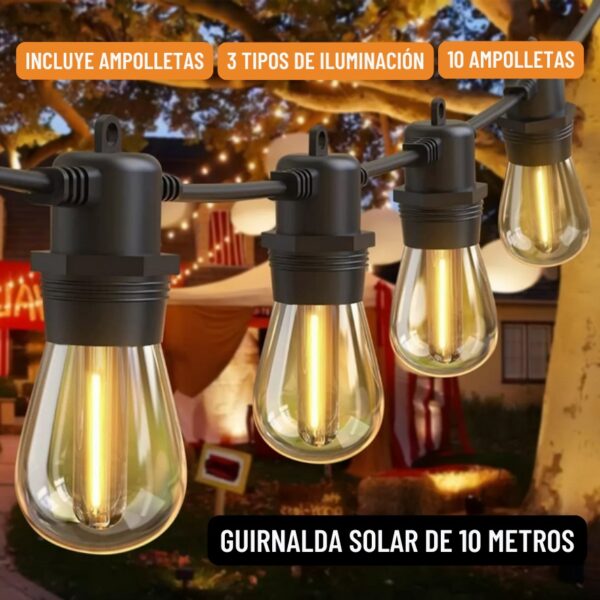 GUIRNALDA SOLAR DE 10 METROS CON CONTROL - Imagen 2