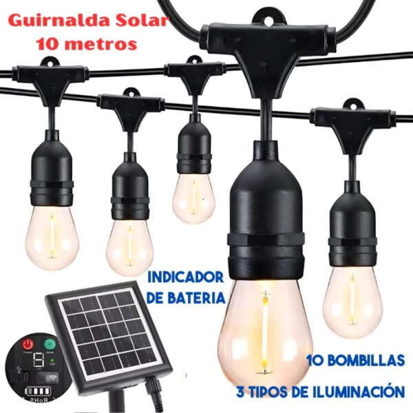 GUIRNALDA SOLAR DE 10 METROS CON CONTROL - Imagen 3