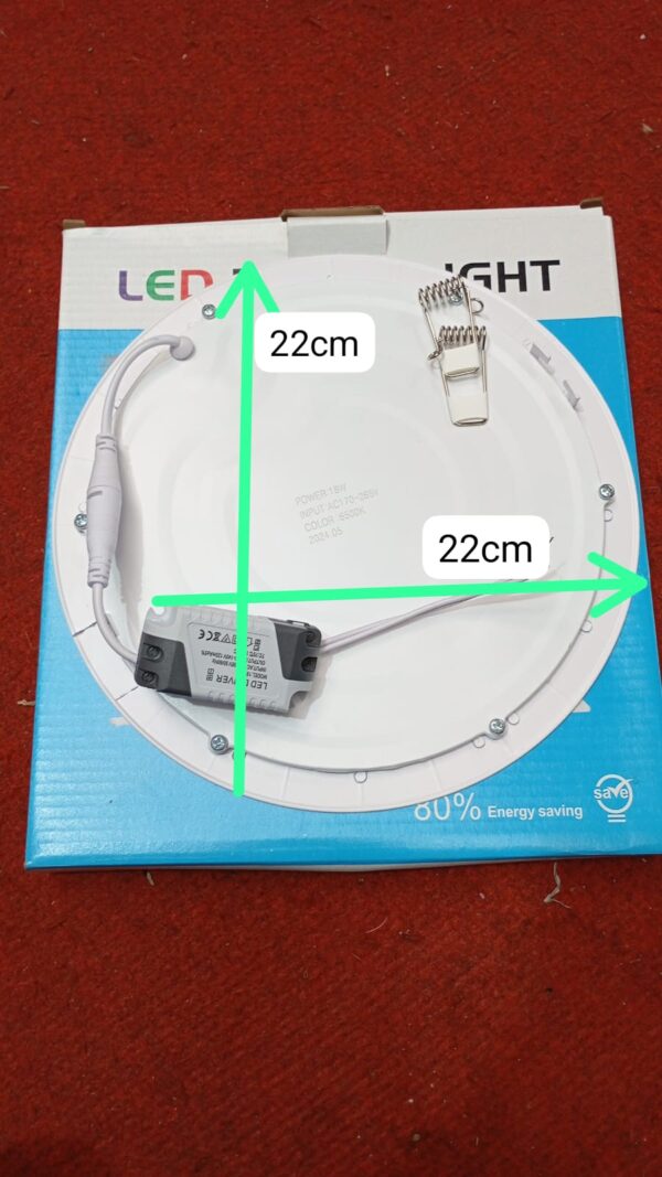 PANEL LED DE EMPOTRAR 18W REDONDO - Imagen 3
