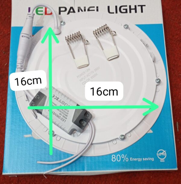 PANEL LED DE EMPOTRAR 12W REDONDO - Imagen 2