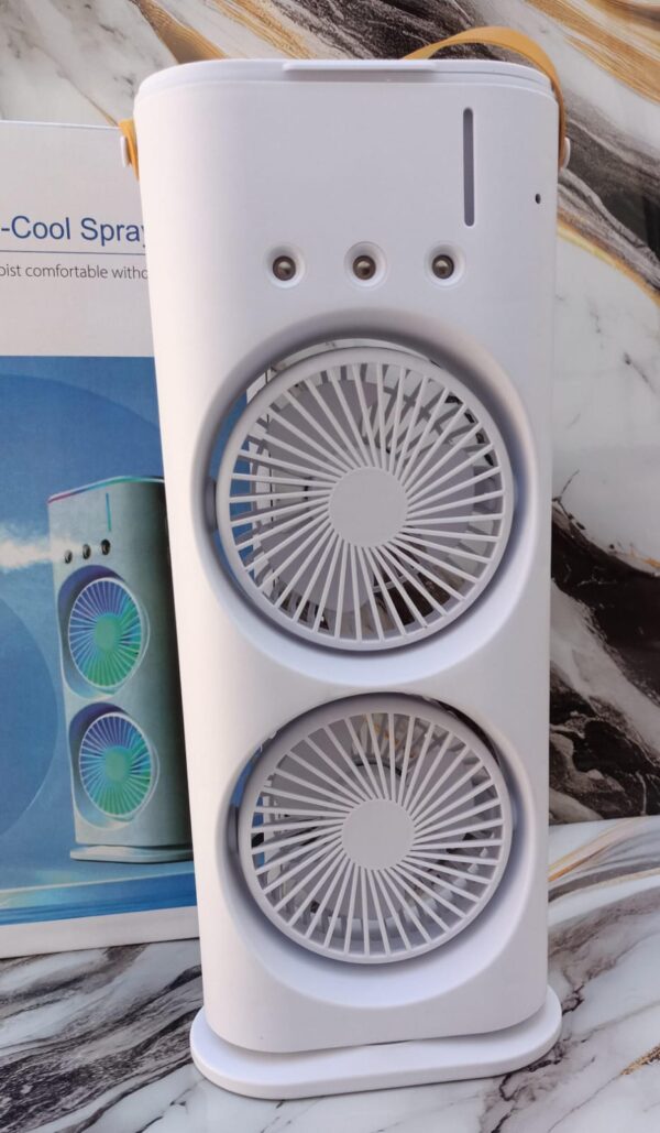 DOBLE VENTILADOR DE AIRE FRIO HUMIFICADOR BLANCO - Imagen 5