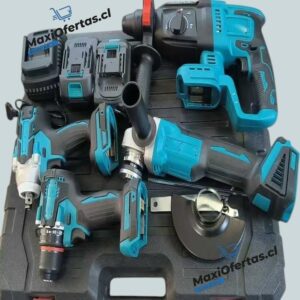 KIT 4 HERRAMIENTAS INALAMBRICAS TASBEL AZUL