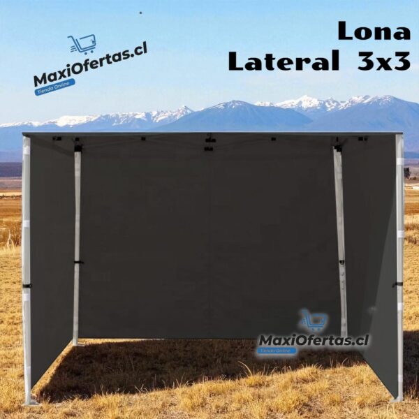 LATERAL DE TOLDO 3X3 NEGRO - Imagen 3