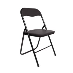 SILLA PLEGABLE ACOLCHADA NEGRA