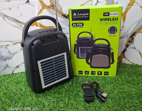 RADIO PARLANTE CON PANEL SOLAR Ai~F06 - Imagen 2