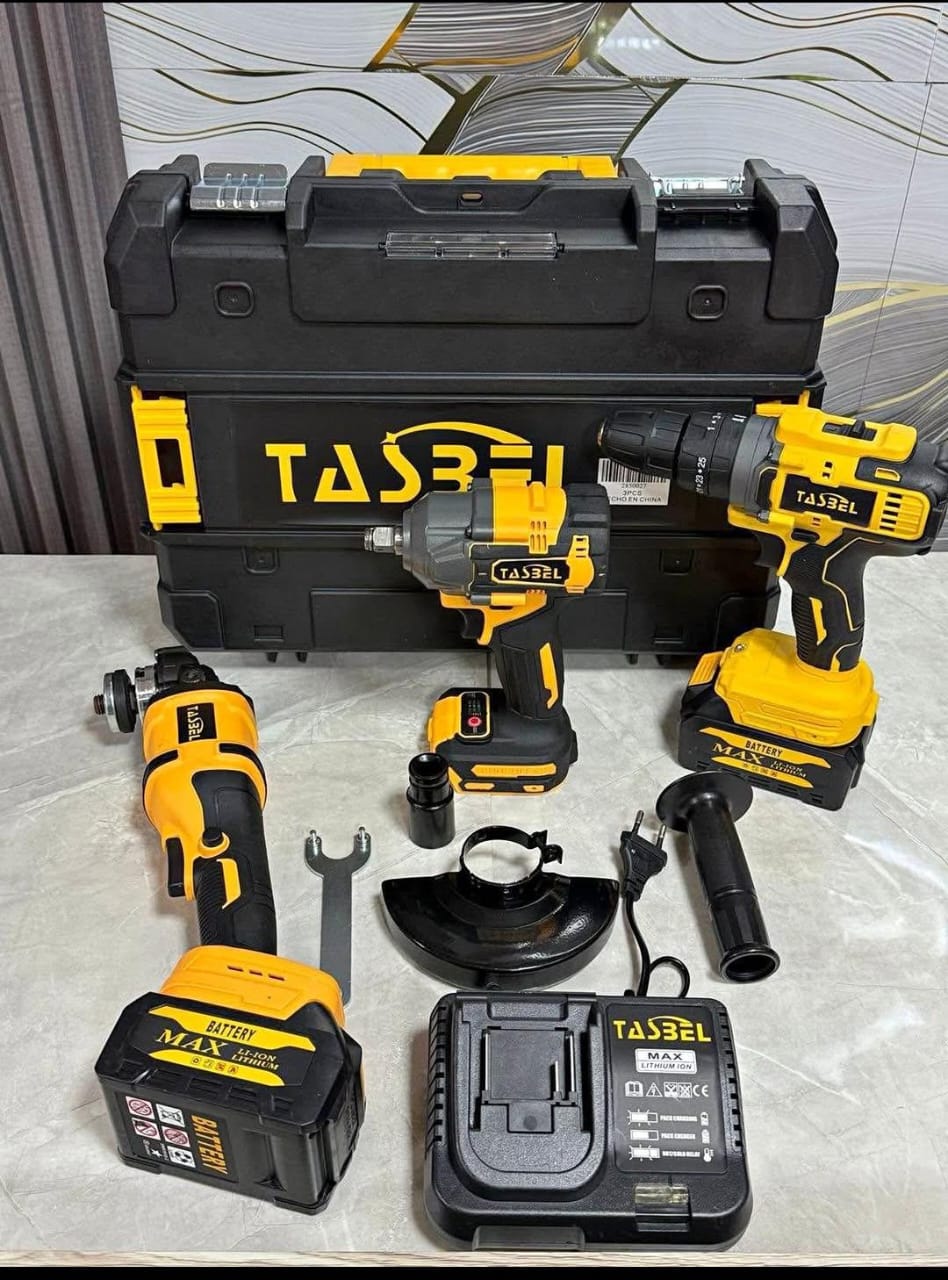HERRAMIENTAS 3 EN 1 TASBEL, PISTOLA DE IMPACTO, GALLETERA Y TALADRO - Imagen 4
