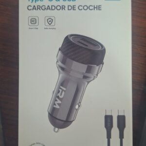 CARGADOR DE AUTO DOBLE 45W CON CABLE TIPO C A C