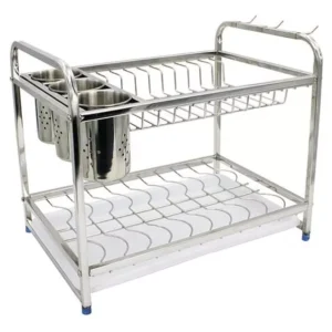 ESCURRIDOR DE PLATOS 2 NIVELES CROMADO ACERO INOXIDABLE