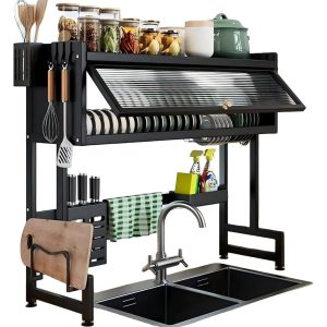 ESCURRIDOR DE PLATOS 85CM CON CUBRE POLVO