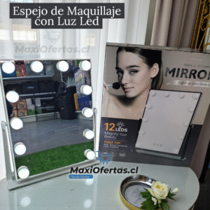 ESPEJO PARA MAQUILLAJE CON 12 LUCES LED