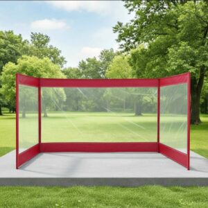 LATERAL DE TOLDO TRANSPARENTE 3X3 ROJO