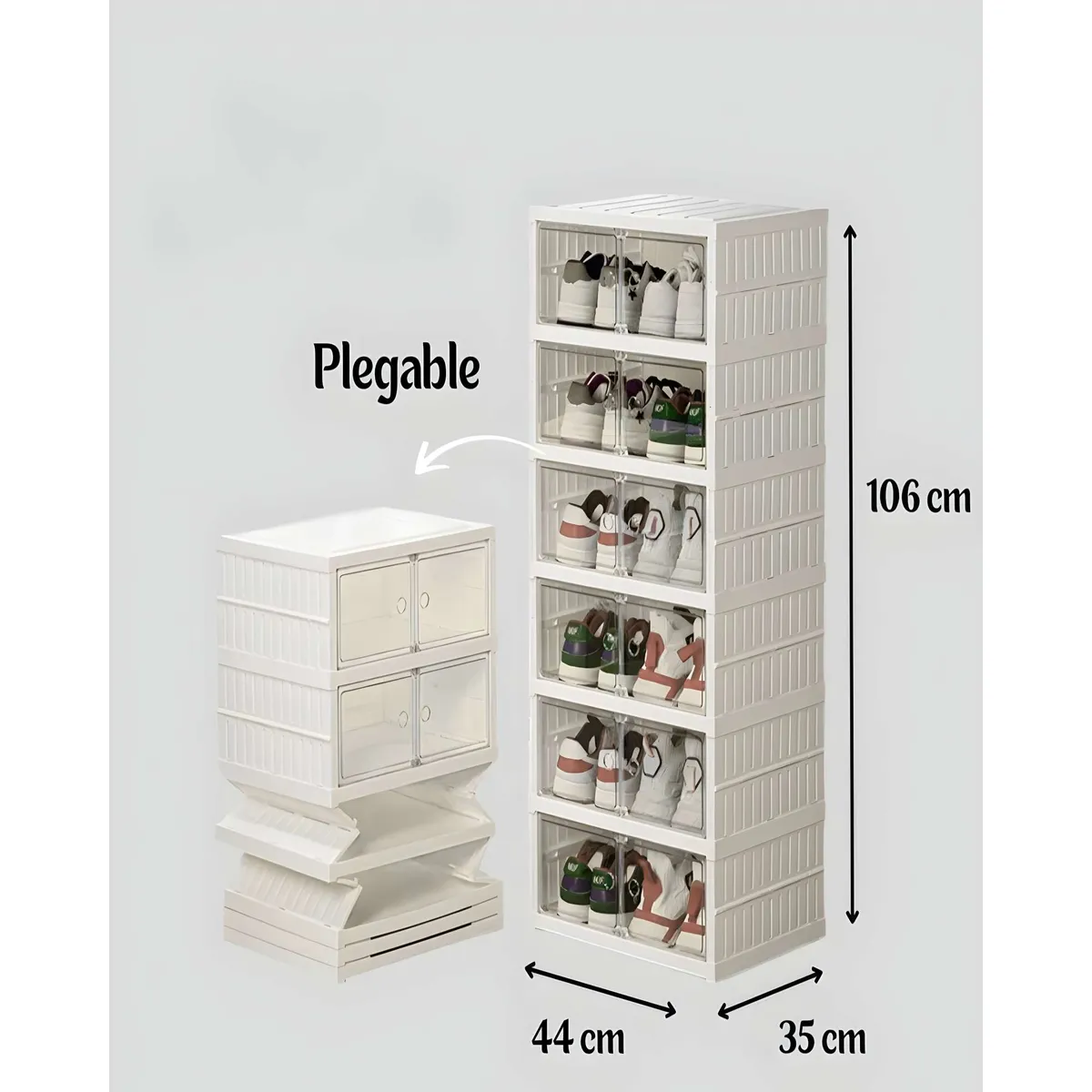 ZAPATERA ACRILICA DOBLE 6 NIVELES - Imagen 3
