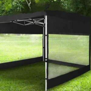 LATERAL DE TOLDO TRANSPARENTE 3X3 NEGRO